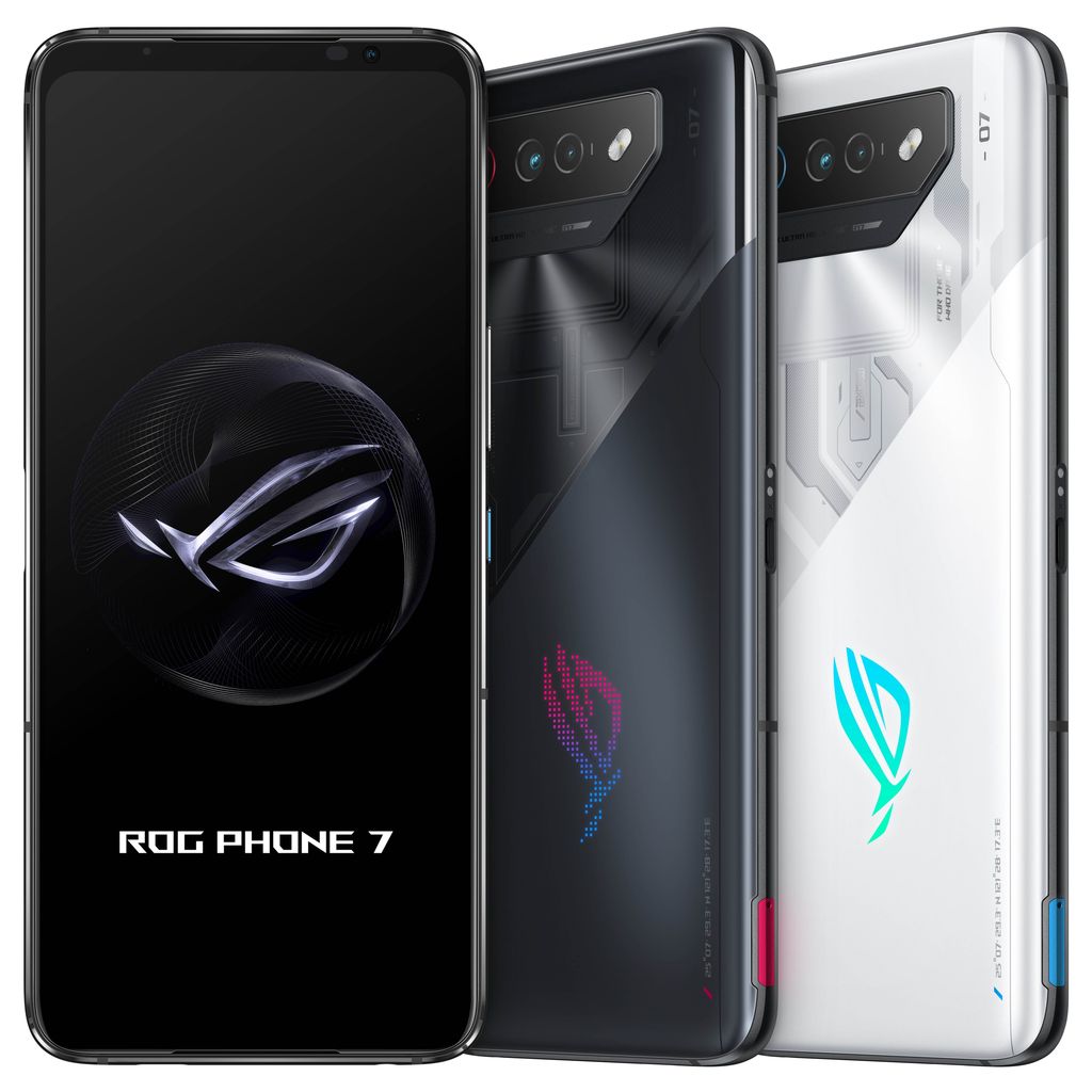 ROG Phone 7 16GB LPDDR5X／UFS 4.0 512GB 幻影黑、極光白。